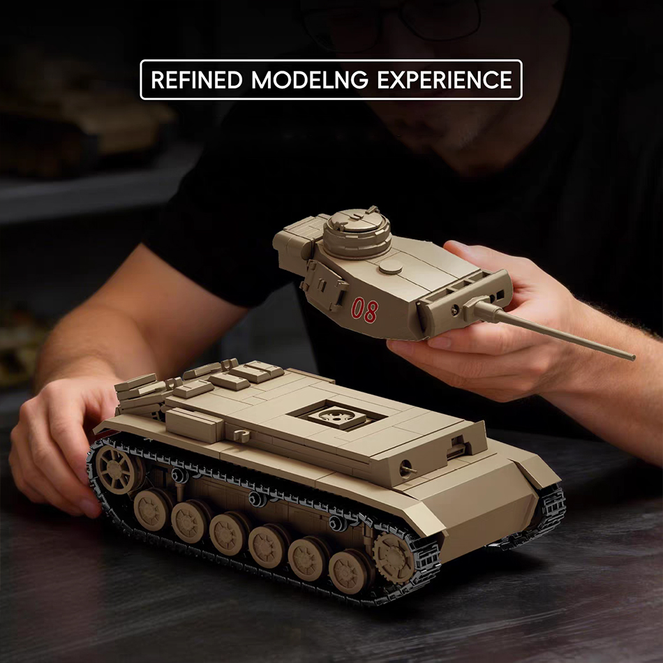 WW2 Afrika Korps Panzer III Sd - Lego Compatible Military Tank recension och pris