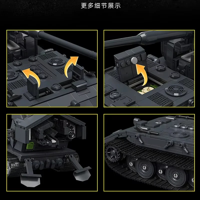 97017 2036PCS  MOC Large GER D - Lego Compatible Military Tank recension och pris